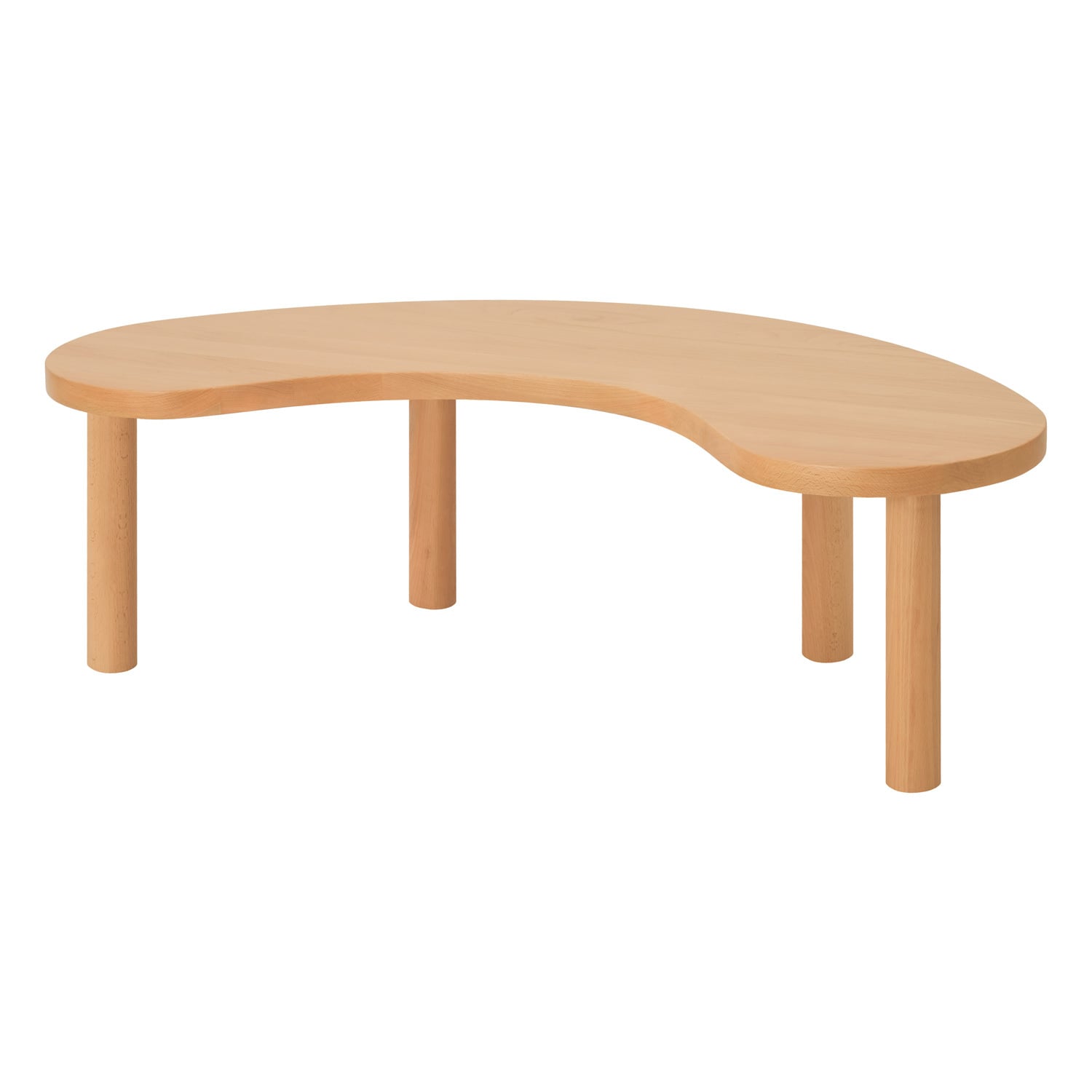 Worm coffee table, large, beech - beech – TRDST