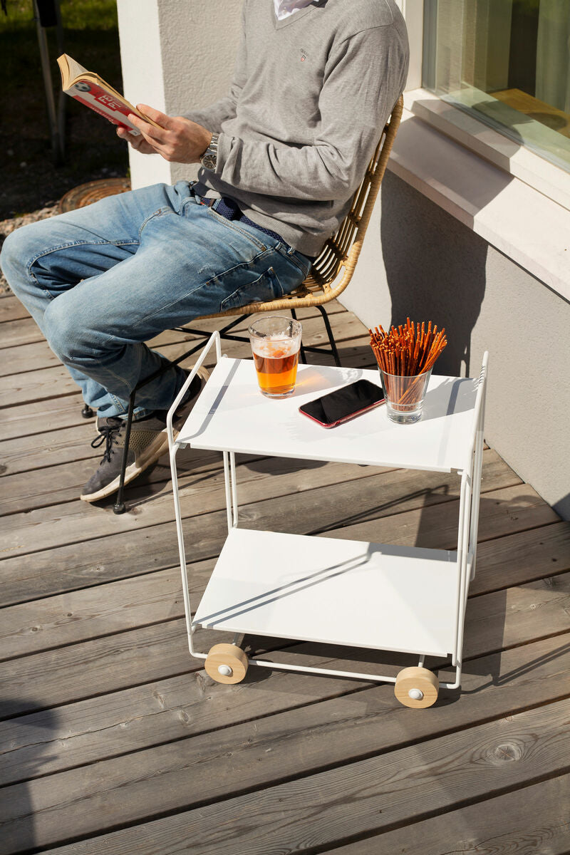 Tampere serving trolley, white