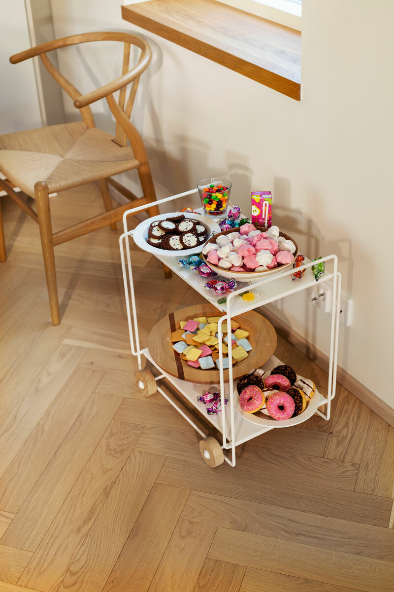 Tampere serving trolley, white