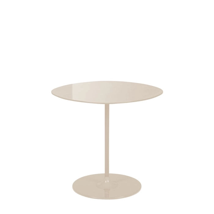 Thierry Circular Side Table by Kartell #WARM/BEIGE WHITE