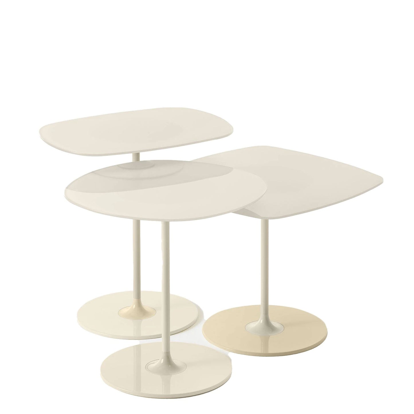 Thierry Side Table (Set Of 3) by Kartell #WARM/BEIGE WHITE