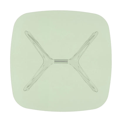 Blast Square Coffee Table by Kartell #GREEN / CRYSTAL CHROME DETAIL