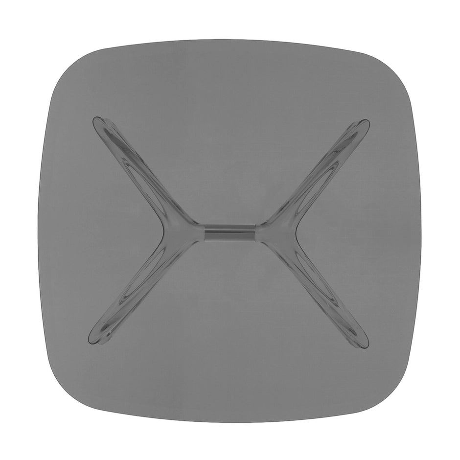 Blast Square Coffee Table by Kartell #GREY / CRYSTAL CHROME DETAIL