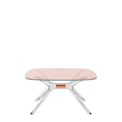 Blast Square Coffee Table by Kartell #PINK / CRYSTAL BRONZE DETAIL