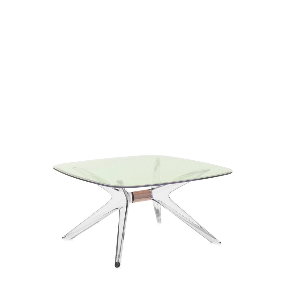 Blast Square Coffee Table by Kartell #GREEN / CRYSTAL BRONZE DETAIL