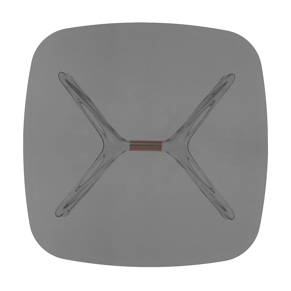 Blast Square Coffee Table by Kartell #GREY / CRYSTAL BRONZE DETAIL