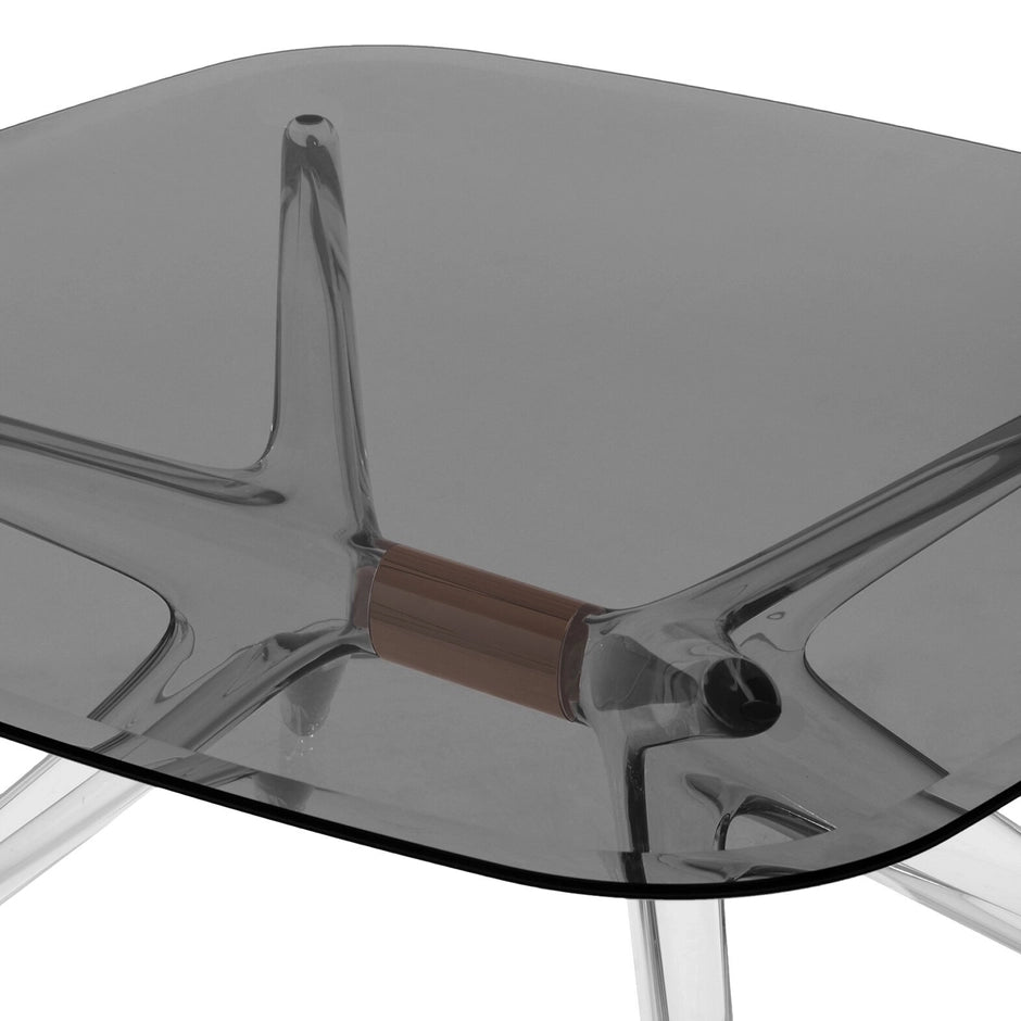 Blast Square Coffee Table by Kartell #GREY / CRYSTAL BRONZE DETAIL