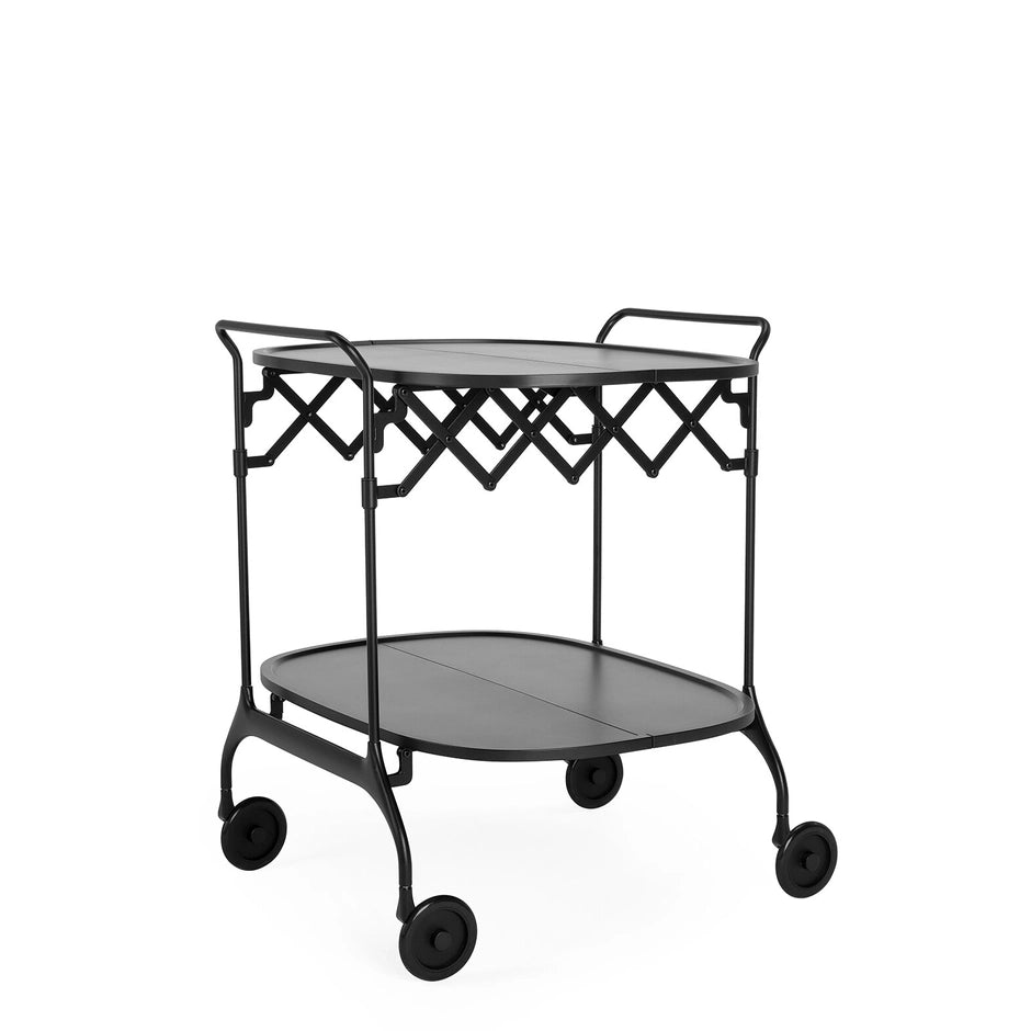 Gastone Trolley by Kartell #MAT BLACK / MAT BLACK