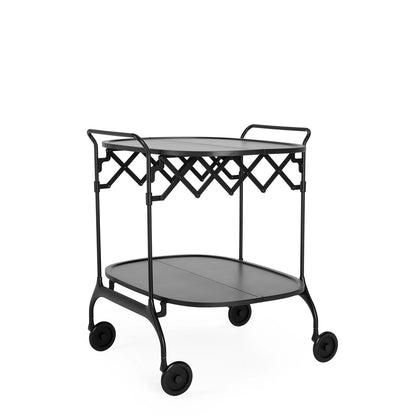 Gastone Trolley by Kartell #MAT BLACK / MAT BLACK