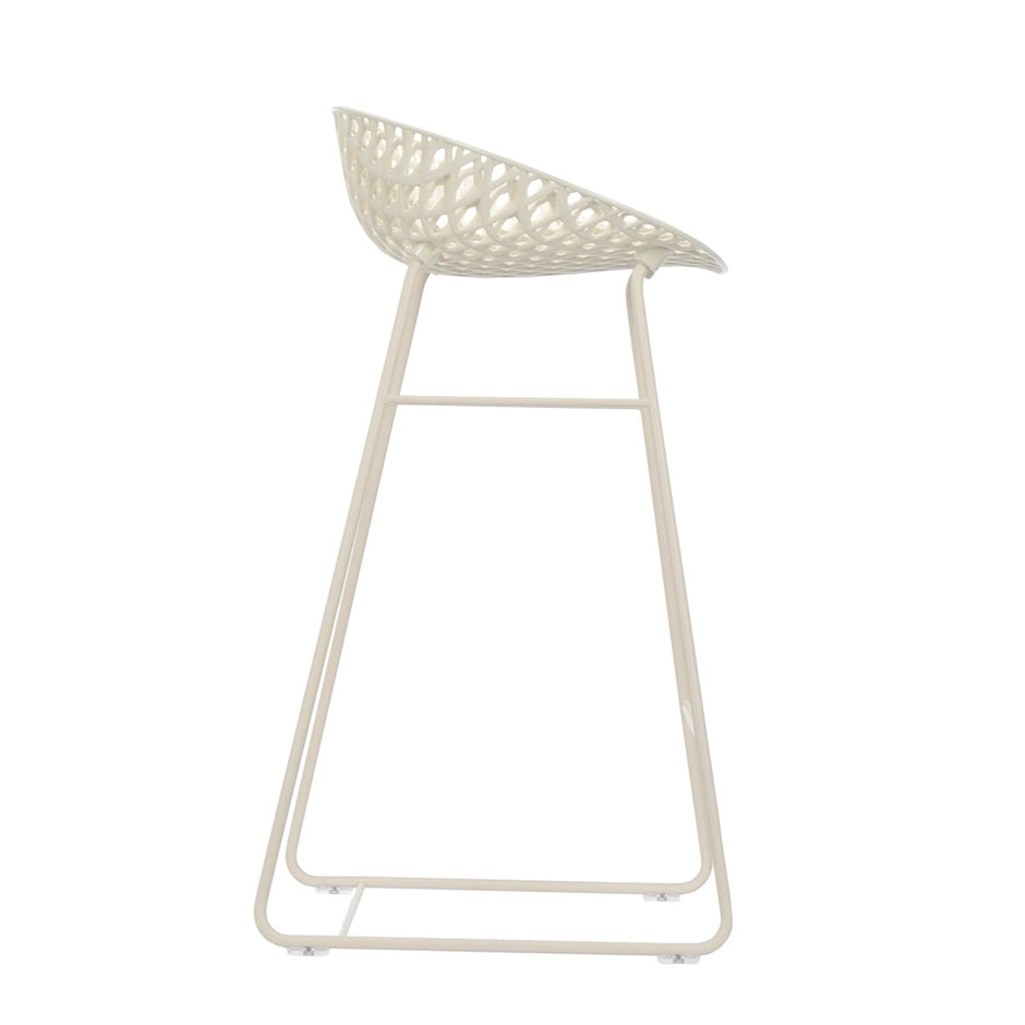 Smatrik Bar Stool by Kartell #WHITE/WHITE