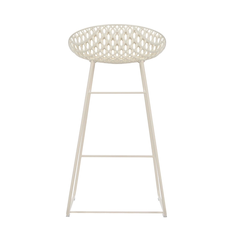 Smatrik Bar Stool by Kartell #WHITE/WHITE