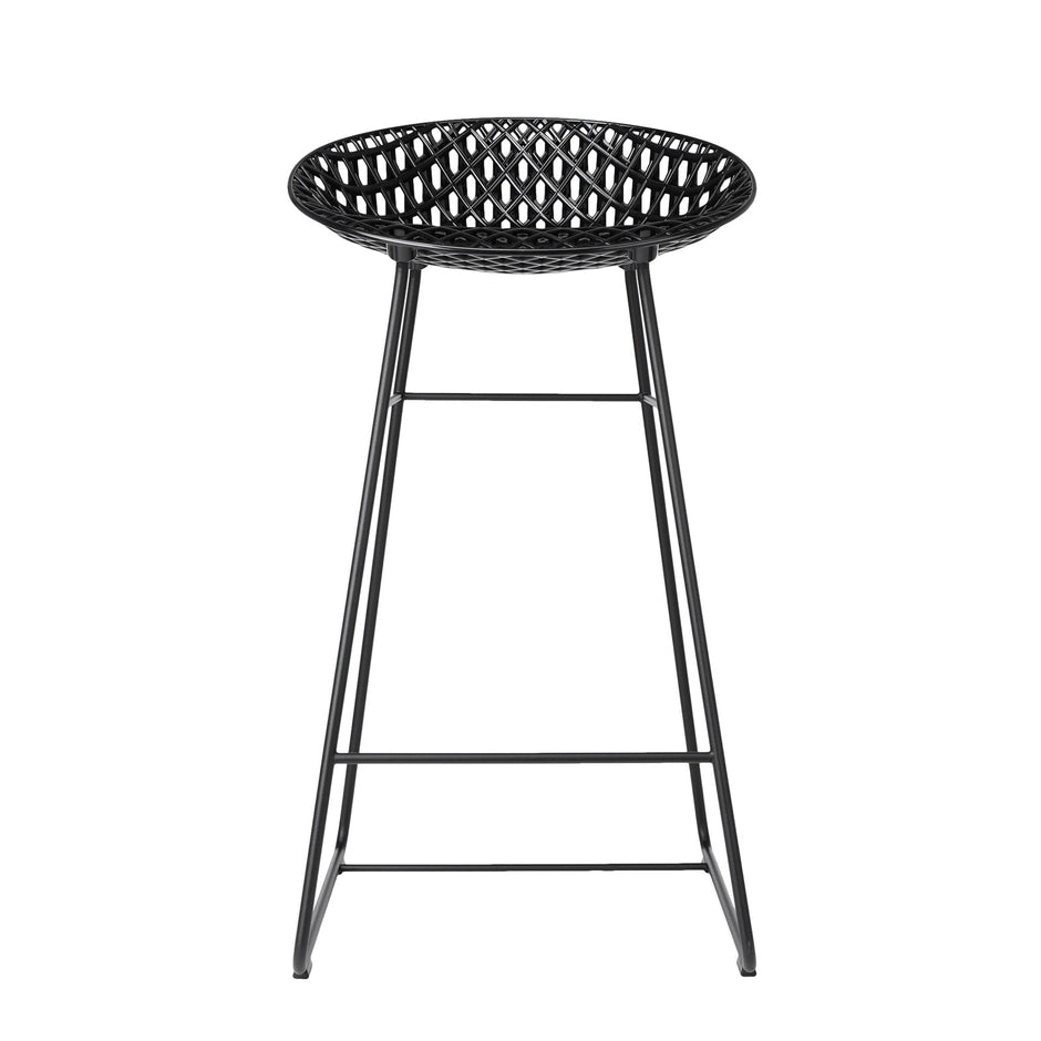 Smatrik Bar Stool by Kartell #BLACK/BLACK