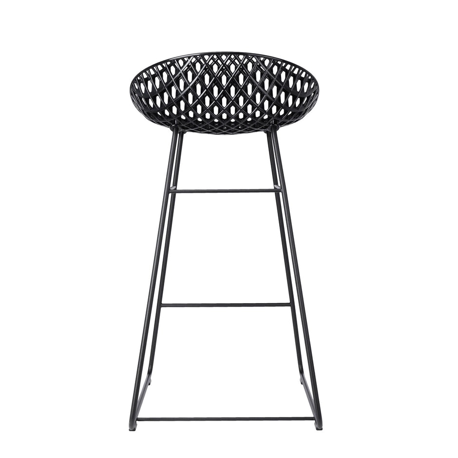 Smatrik Bar Stool by Kartell #BLACK/BLACK