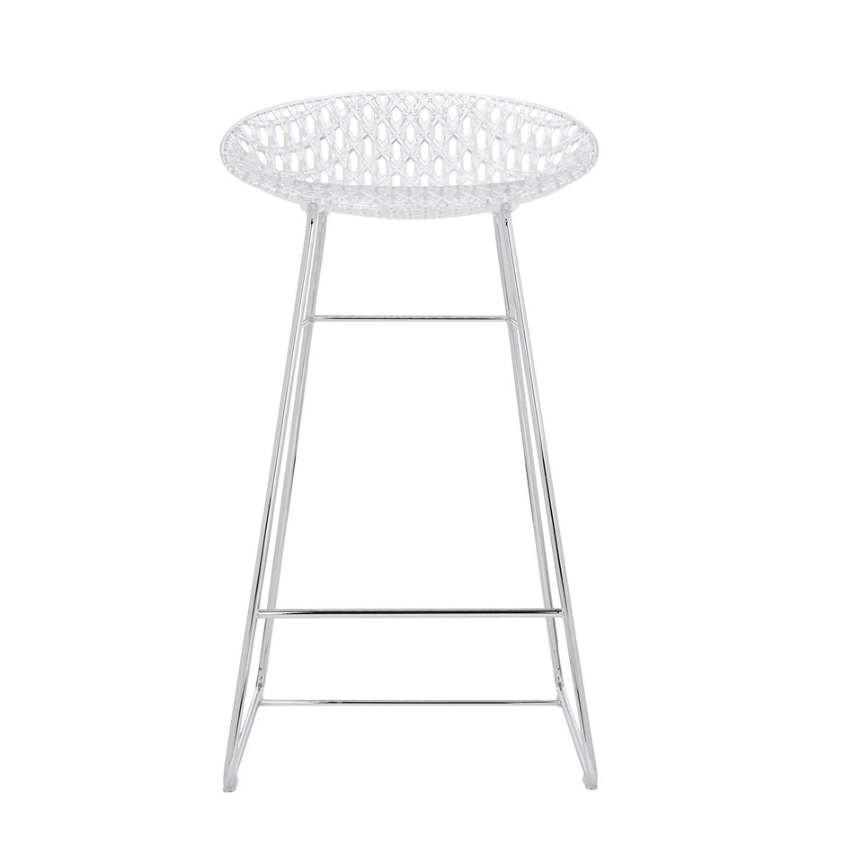 Smatrik Bar Stool by Kartell #CRYSTAL/CHROME