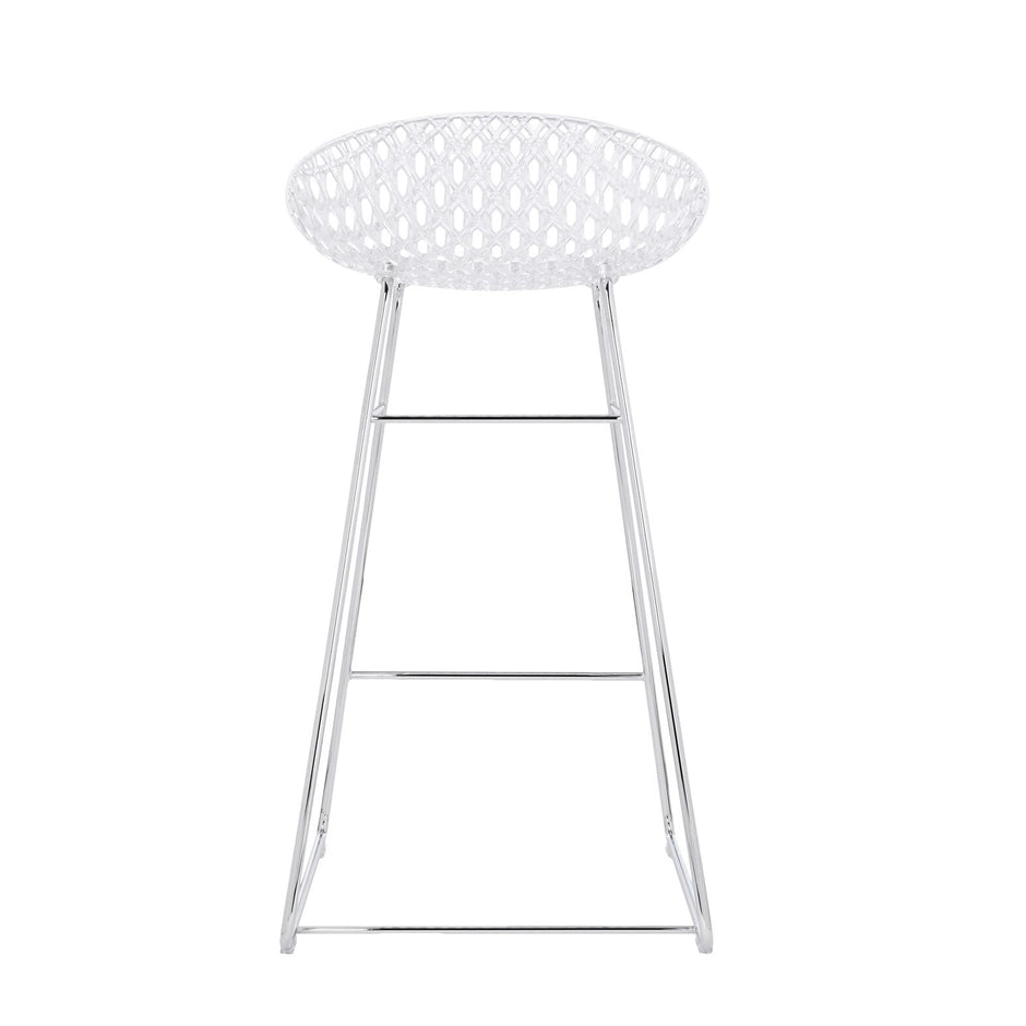 Smatrik Bar Stool by Kartell #CRYSTAL/CHROME