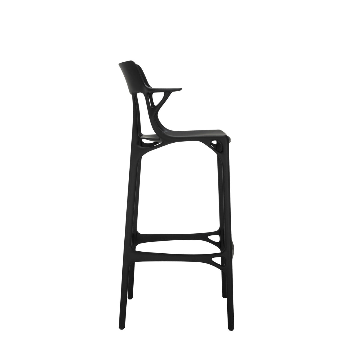 A.I. Bar Chair (Recycled) by Kartell #BLACK / 75 cm