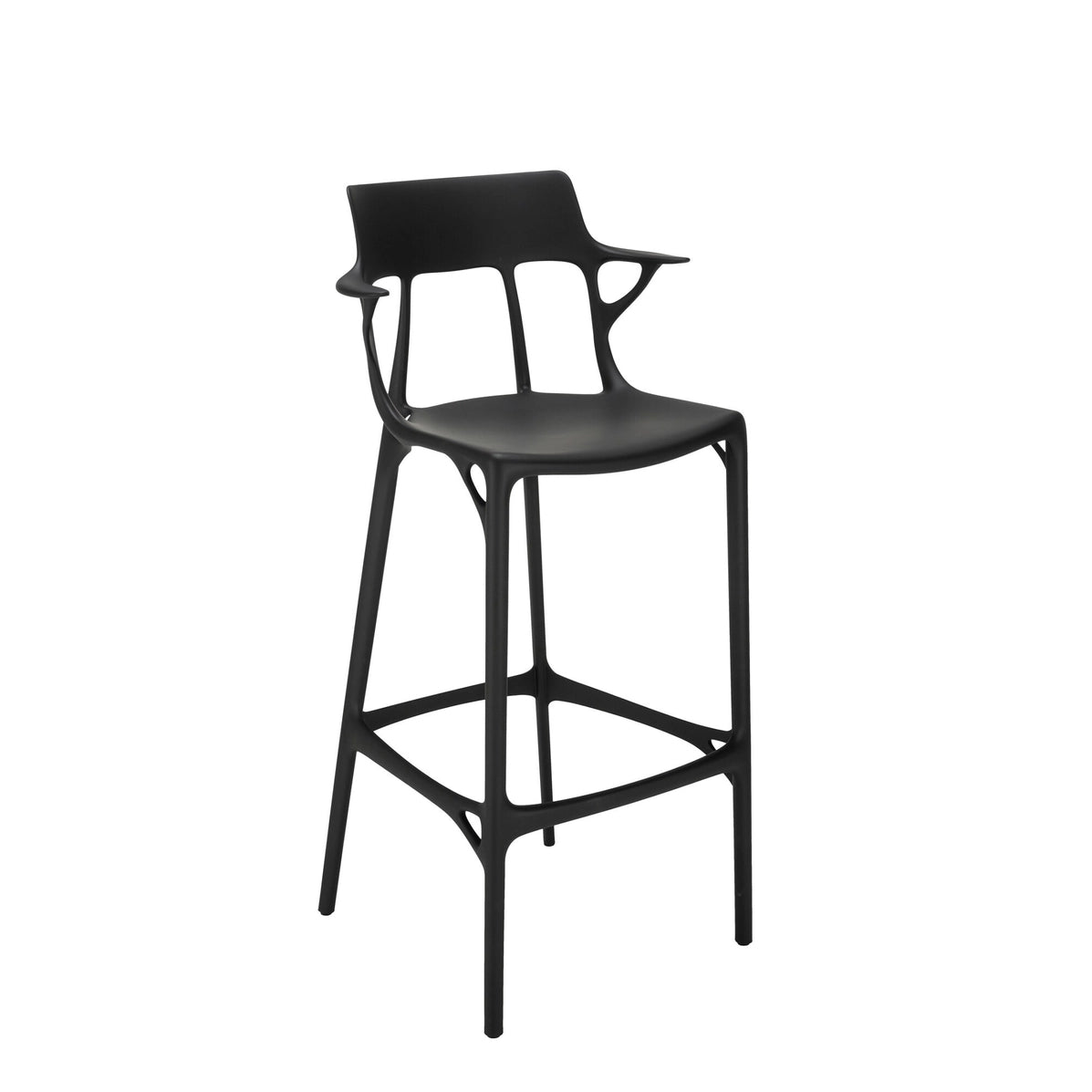 A.I. Bar Chair (Recycled) by Kartell #BLACK / 75 cm