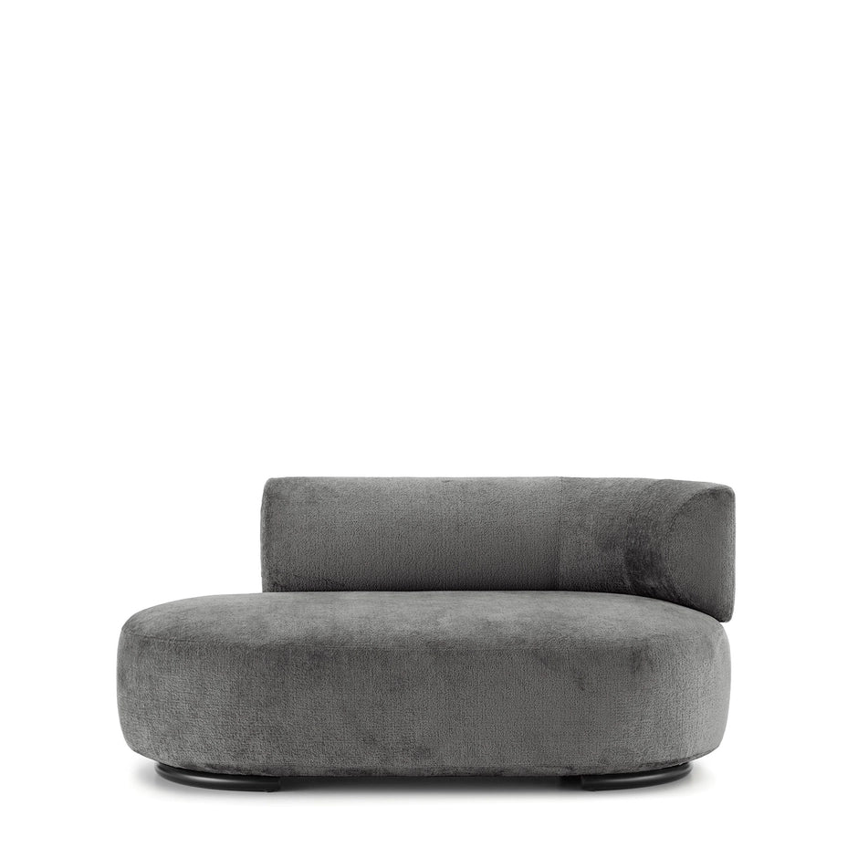 K-Wait Dormeuse Sofa by Kartell #CHENILLE / GREY / RIGHT