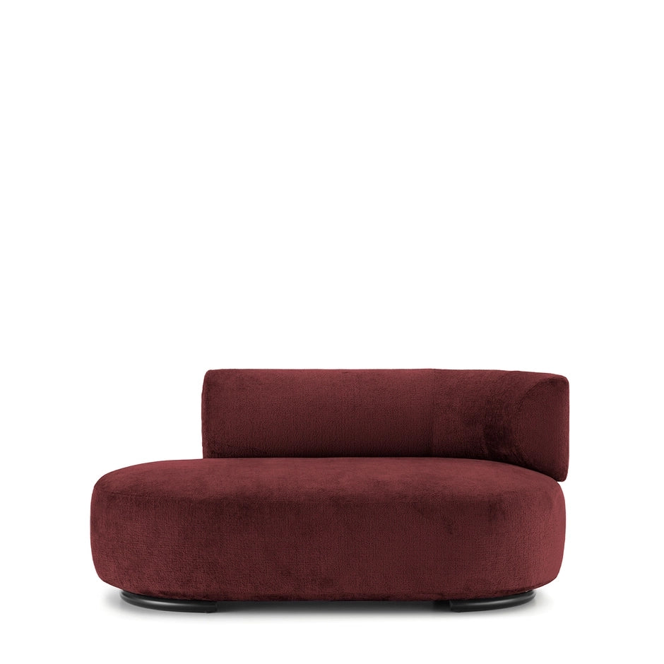 K-Wait Dormeuse Sofa by Kartell #CHENILLE / BORDEAUX / RIGHT