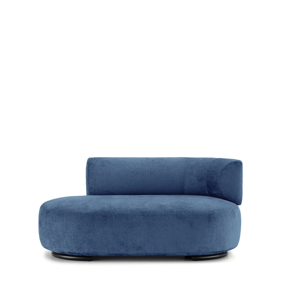 K-Wait Dormeuse Sofa by Kartell #CHENILLE / LIGHT BLUE / RIGHT