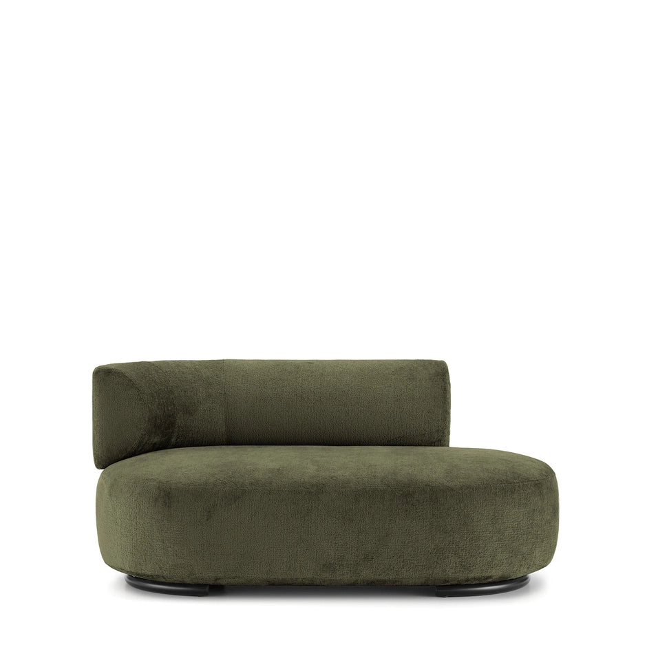 K-Wait Dormeuse Sofa by Kartell #CHENILLE / GREEN / LEFT