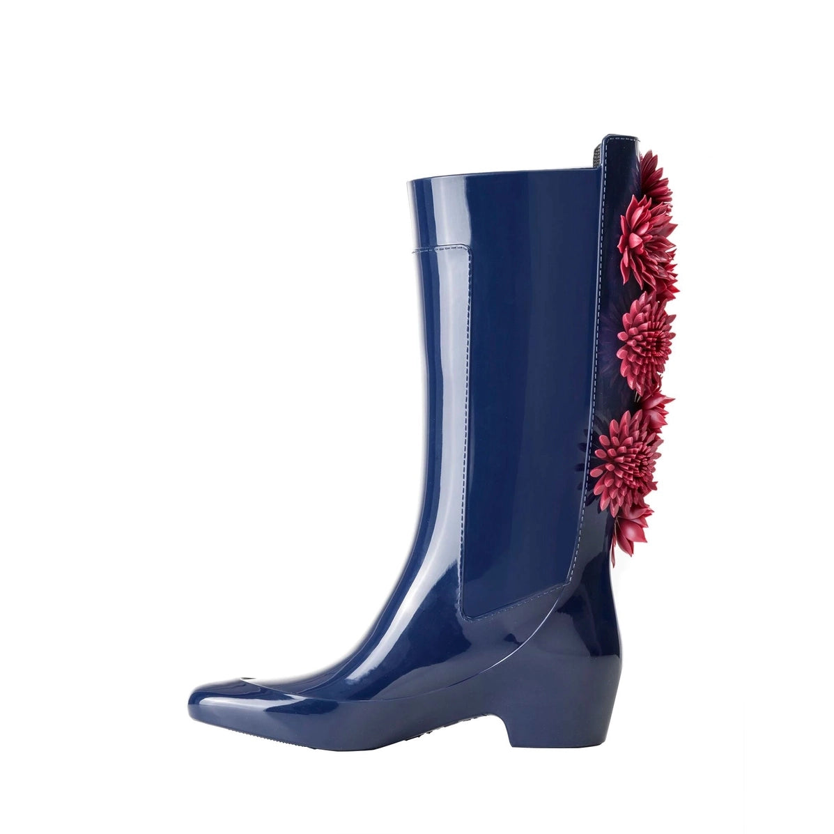 Barbarella Flowers Rain Boots by Kartell #BLUE / RED