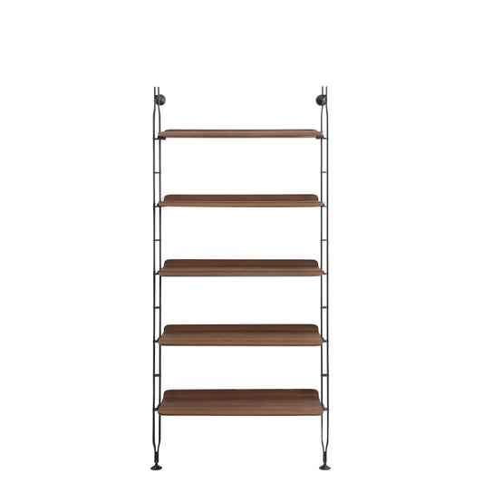 Adam Wood Shelf (1 Column) by Kartell #DARK WOOD/BLACK