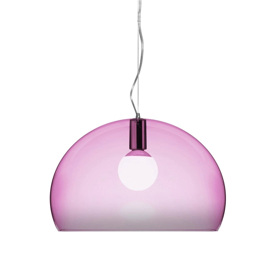 Fl/Y Pendant Lamp by Kartell #TRANSPARENT/CARDINAL RED