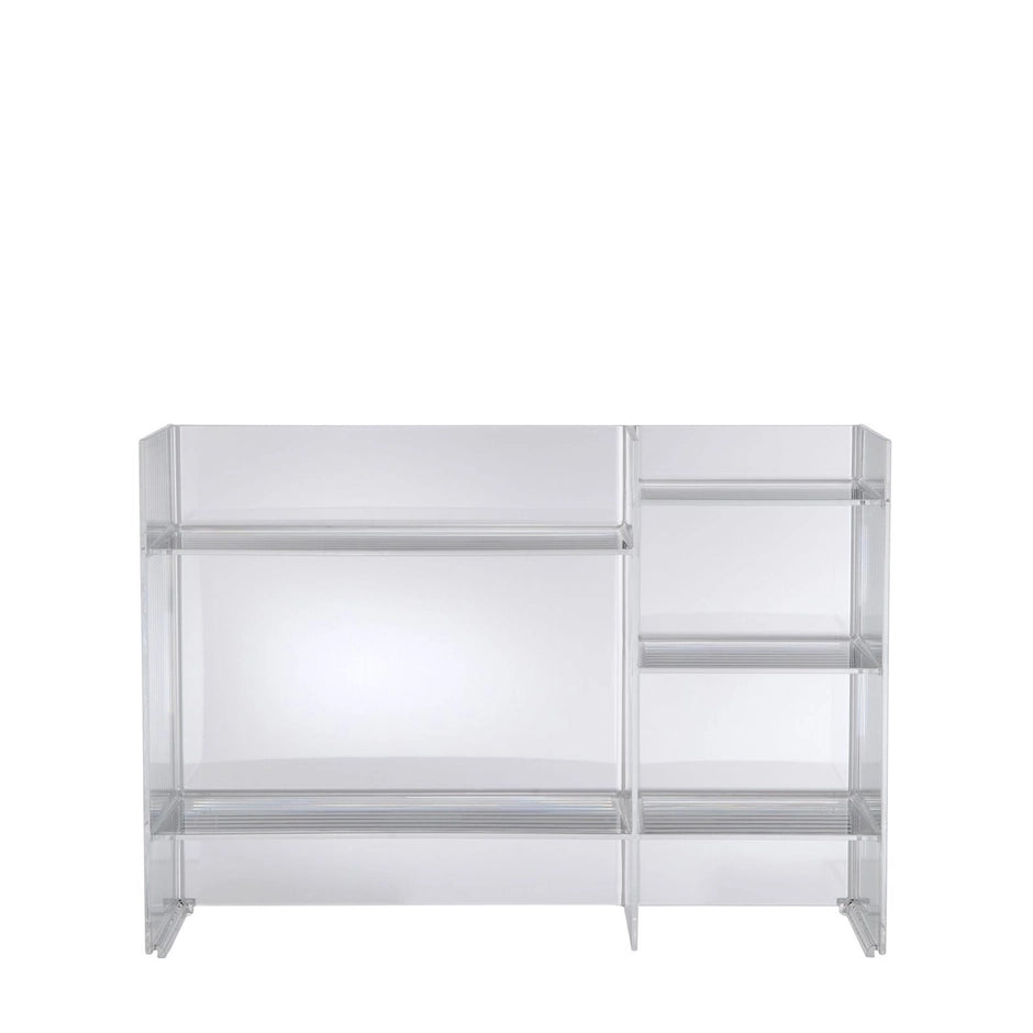 Sound-Rack multi-purpose shelving system by Kartell #CRYSTAL