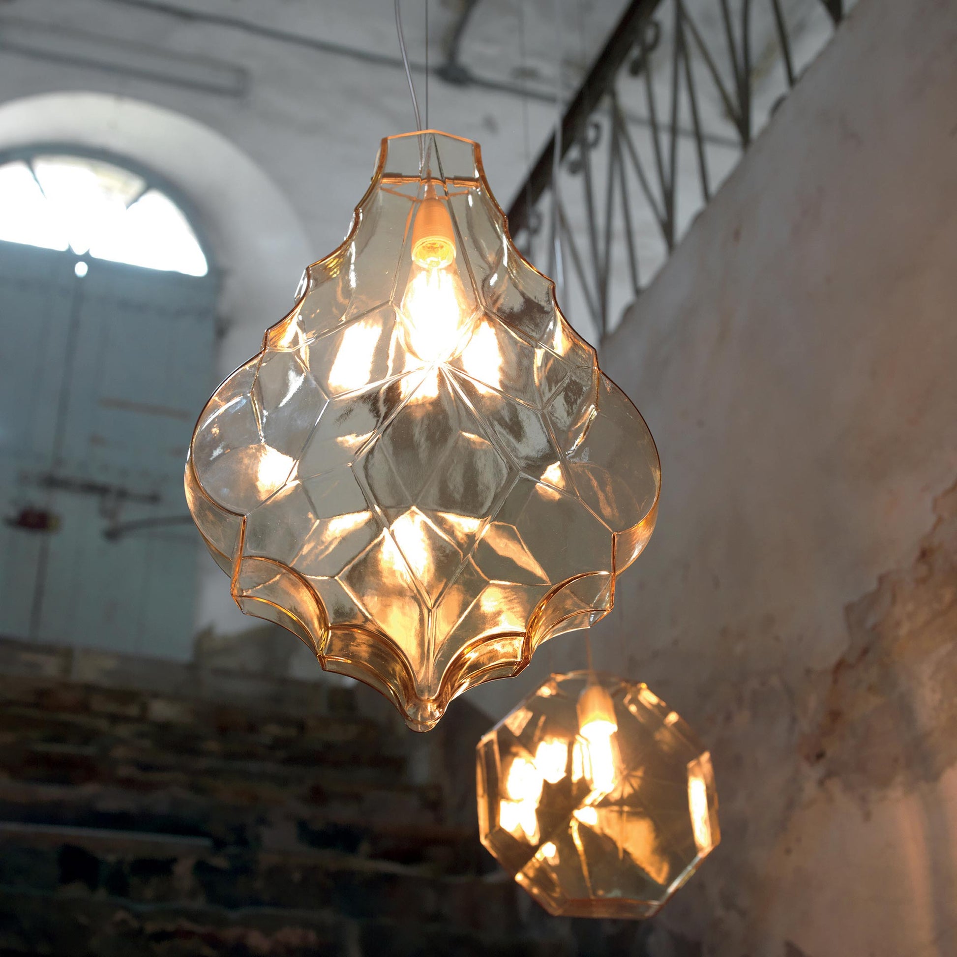 Glass Pendant Lamp 24 KARATI SE113 by Karman