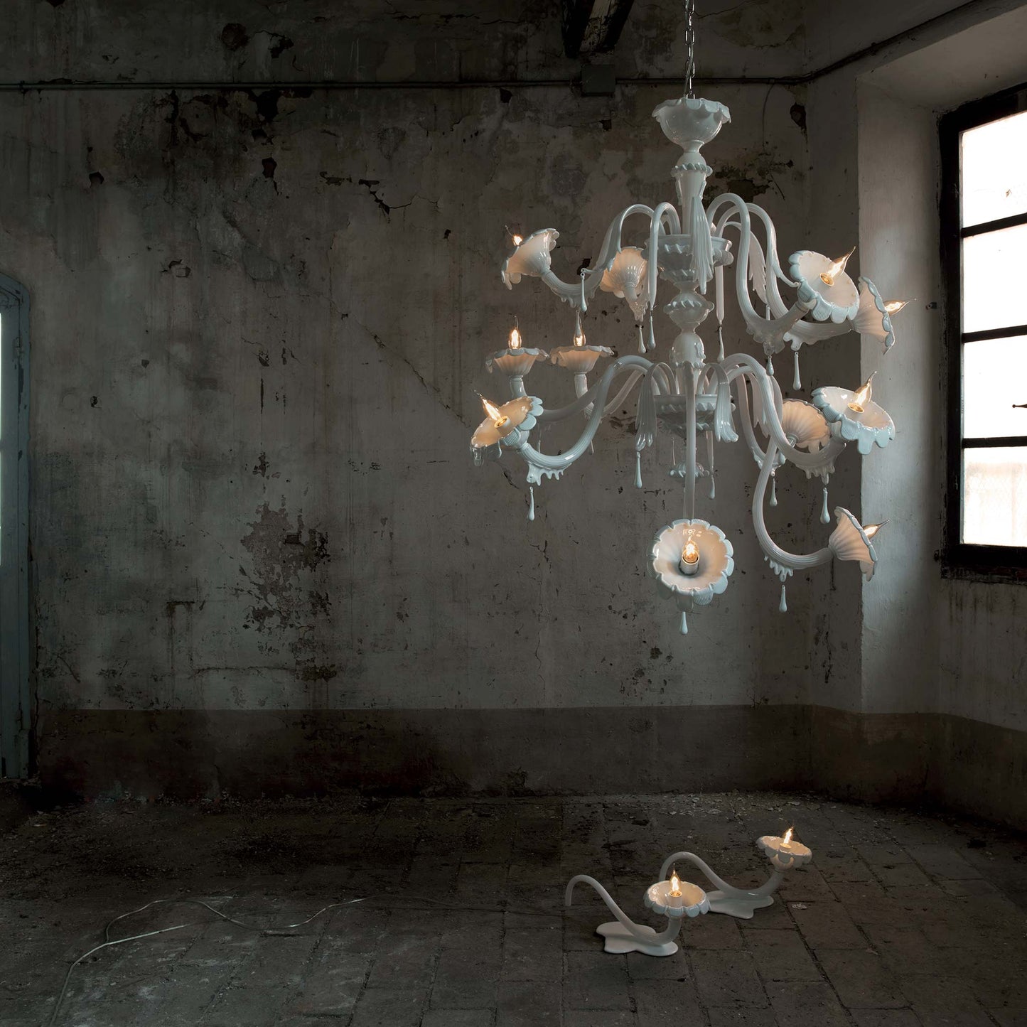 AU REVOIR - Glass chandelier