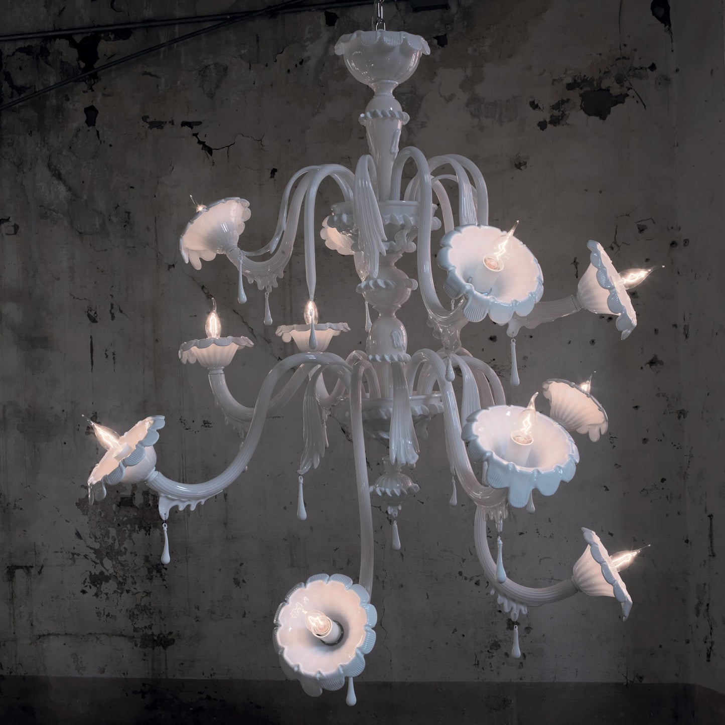 AU REVOIR - Glass chandelier