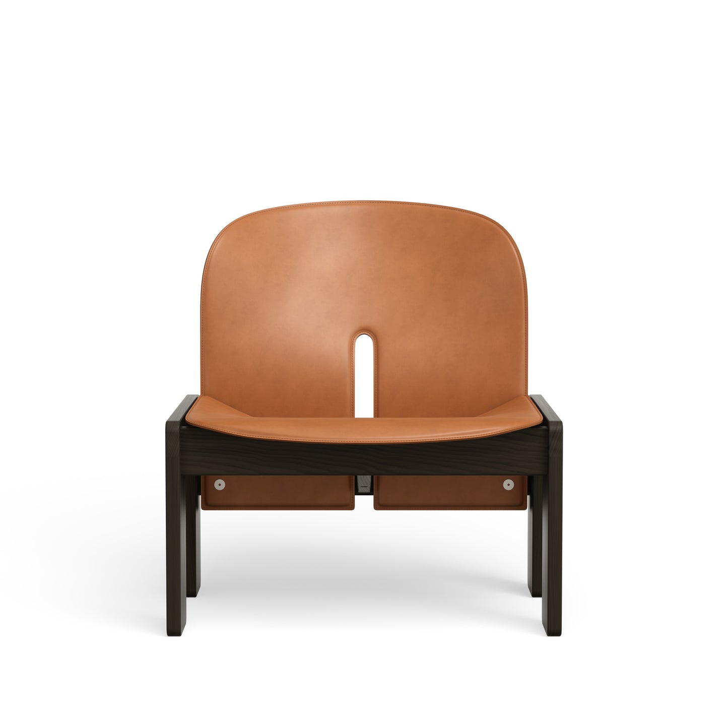 Scarpa 925 - Leather Easy Chair by Karakter #Saddle Leather | Cognac (C22)/Ash | Mocca stained