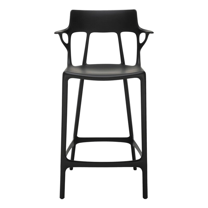 A.I. bar stool by Kartell #65 cm, black #