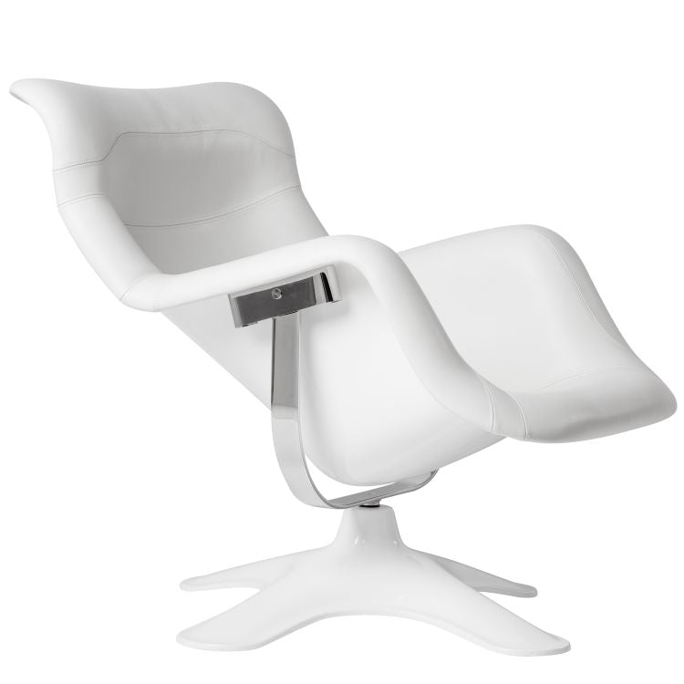 Karuselli - Leather Armchair by Artek #White