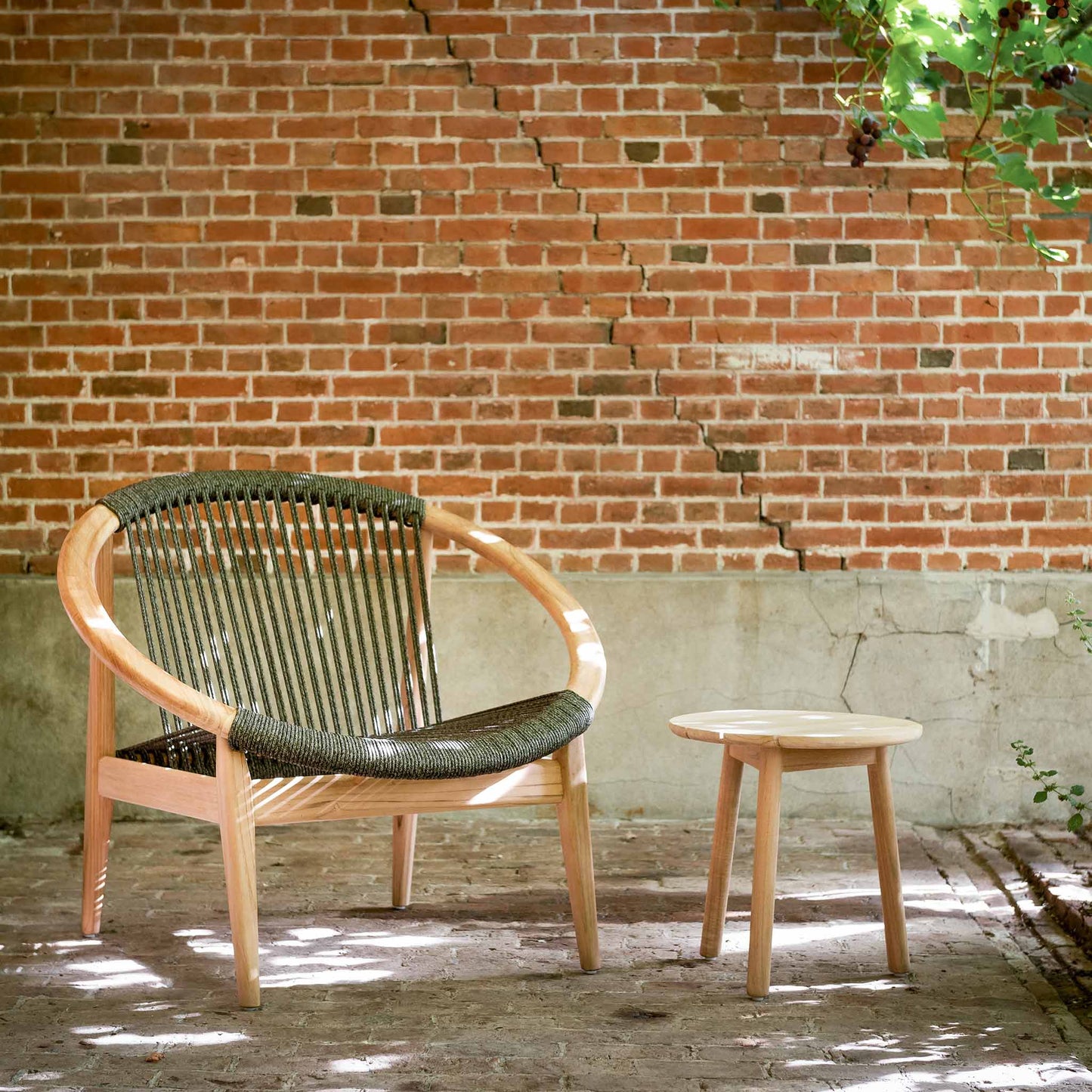 Round Teak Garden Side Table Anton by Vincent Sheppard