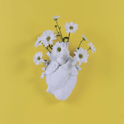 Fine Porcelain Vase Love in Bloom Heart by Seletti #White