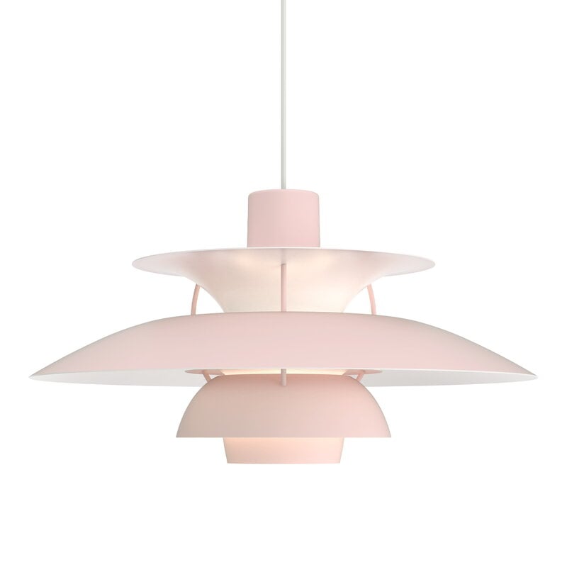 PH 5 Monochrome pendant by Louis Poulsen #pale rose #