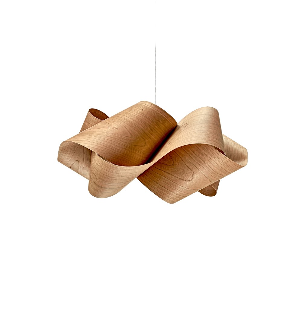 SWIRL - Handmade wood veneer pendant lamp