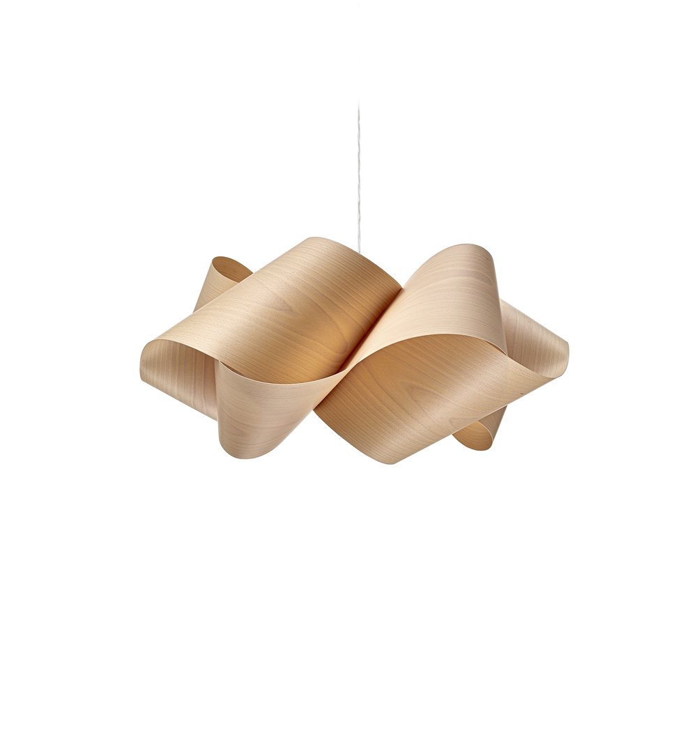 SWIRL - Handmade wood veneer pendant lamp