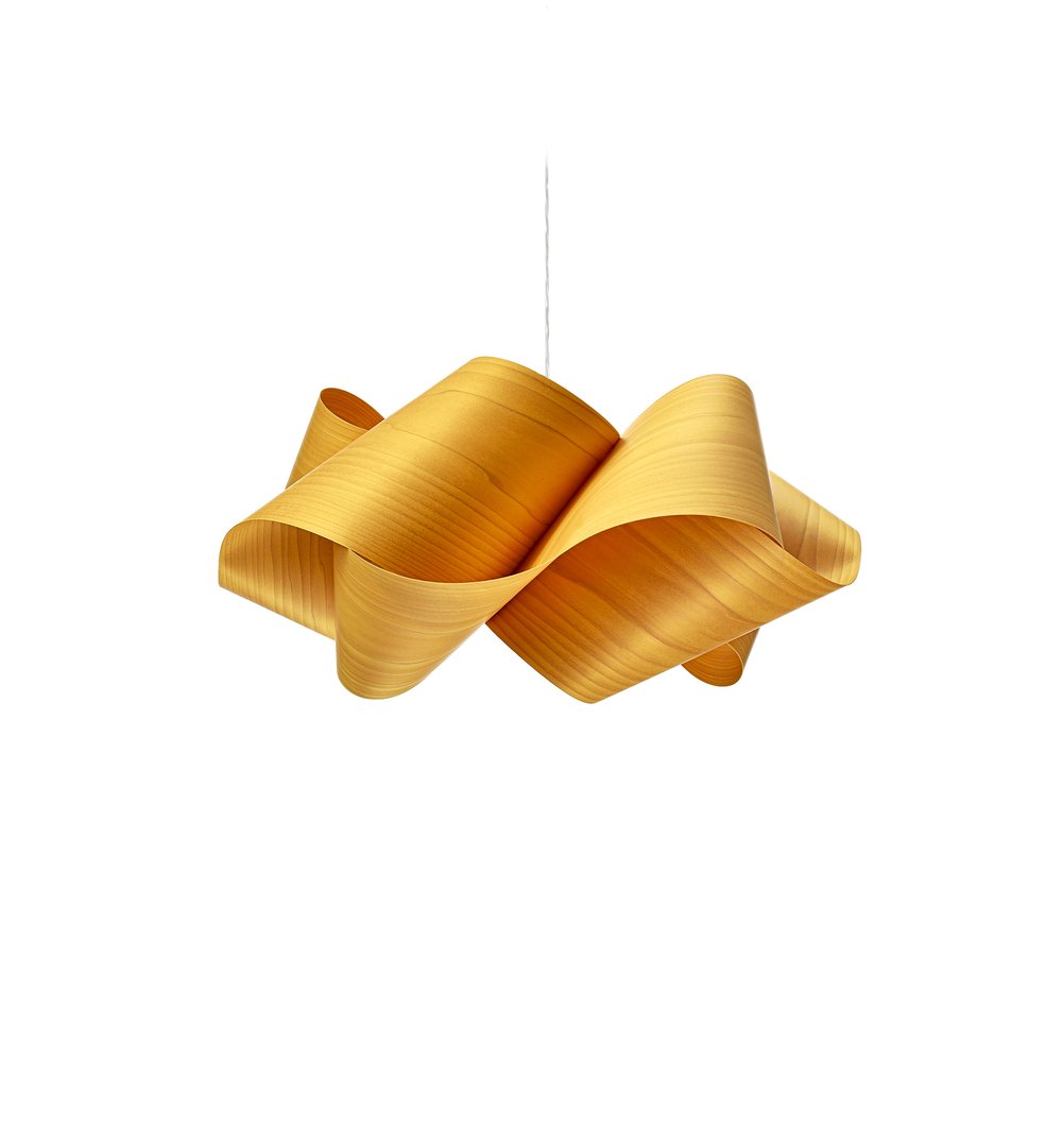 SWIRL - Handmade wood veneer pendant lamp