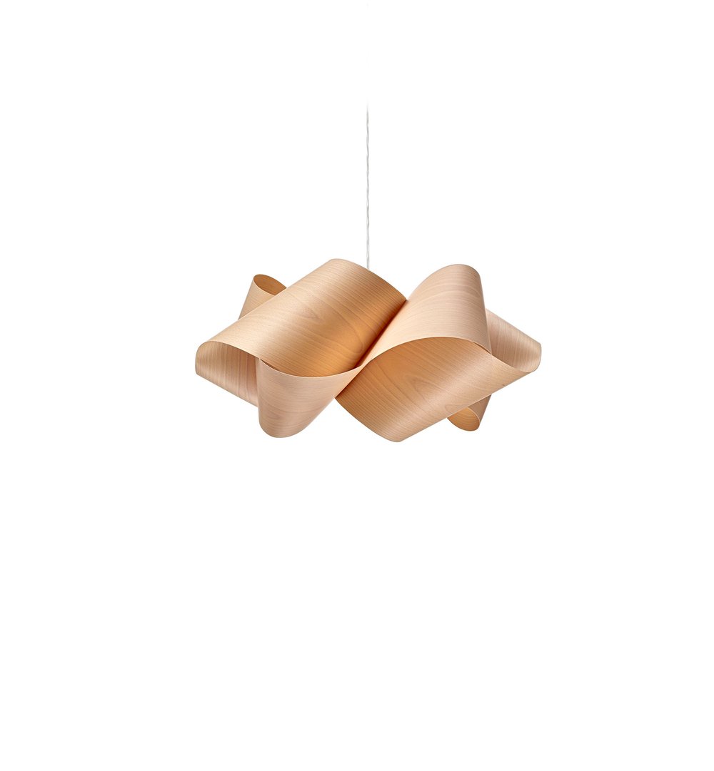 SWIRL - Handmade wood veneer pendant lamp