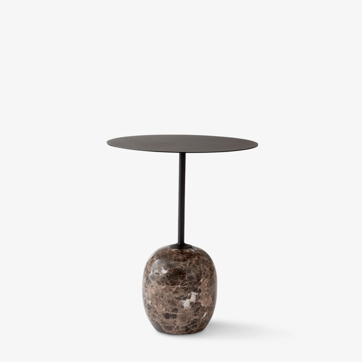 Lato Side Table Ln8 by &Tradition #Warm black & Emparador Marble