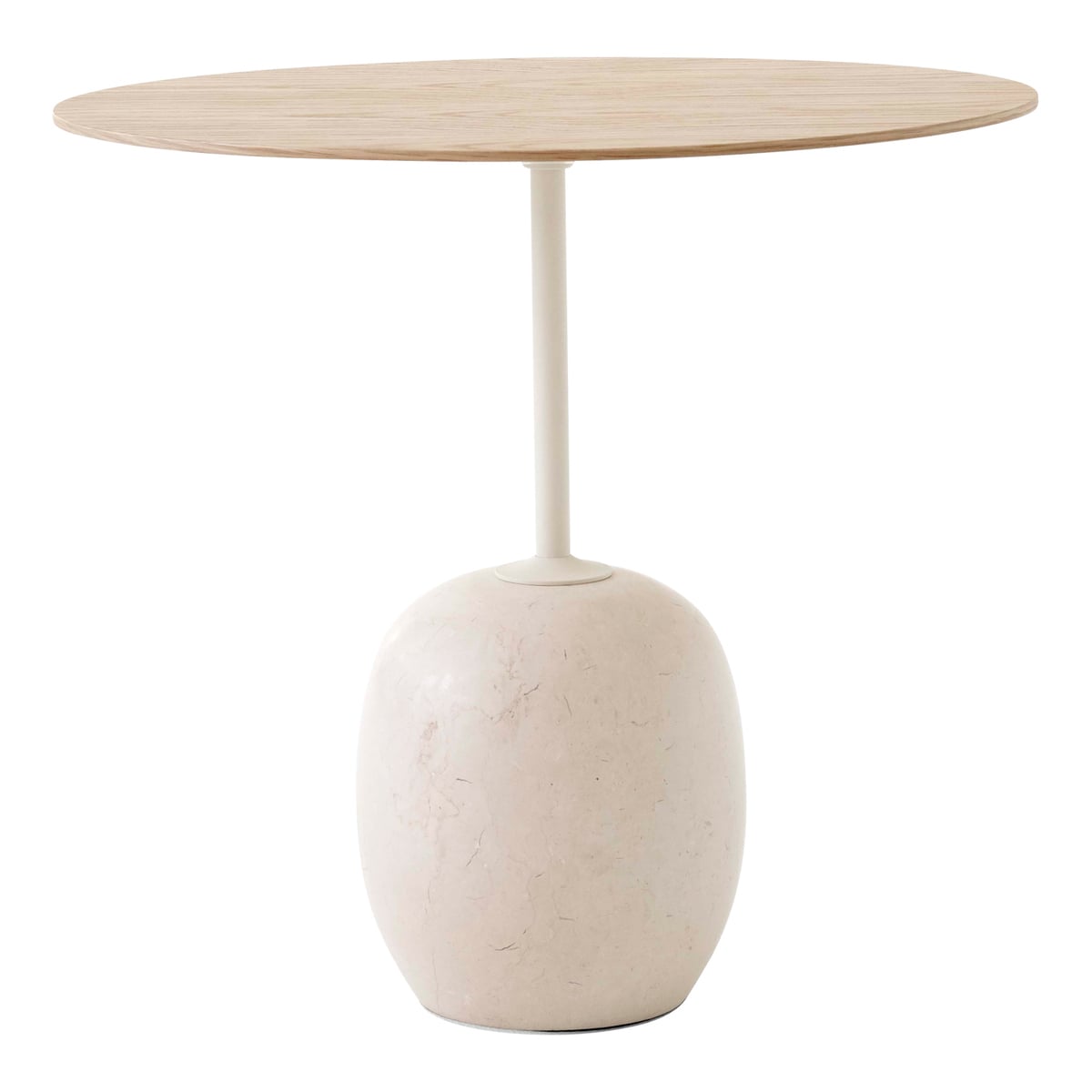 Lato LN9 coffee table, oak - Cream Diva marble