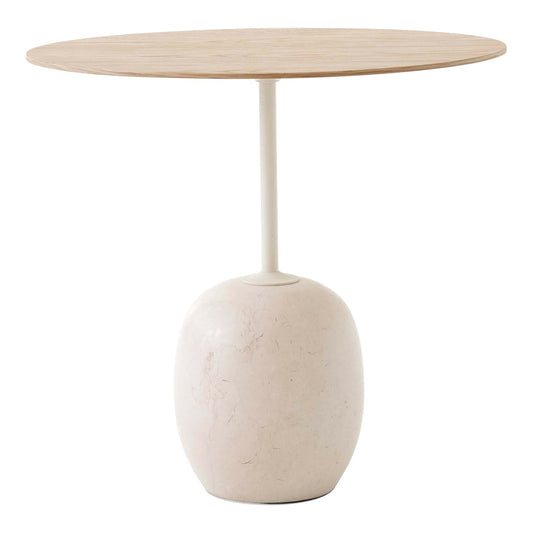Lato LN9 coffee table, oak - Cream Diva marble