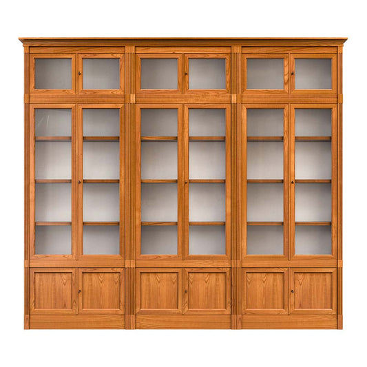 DIRETTORIO ART. FS3010186 - Sectional modular cherry wood bookcase