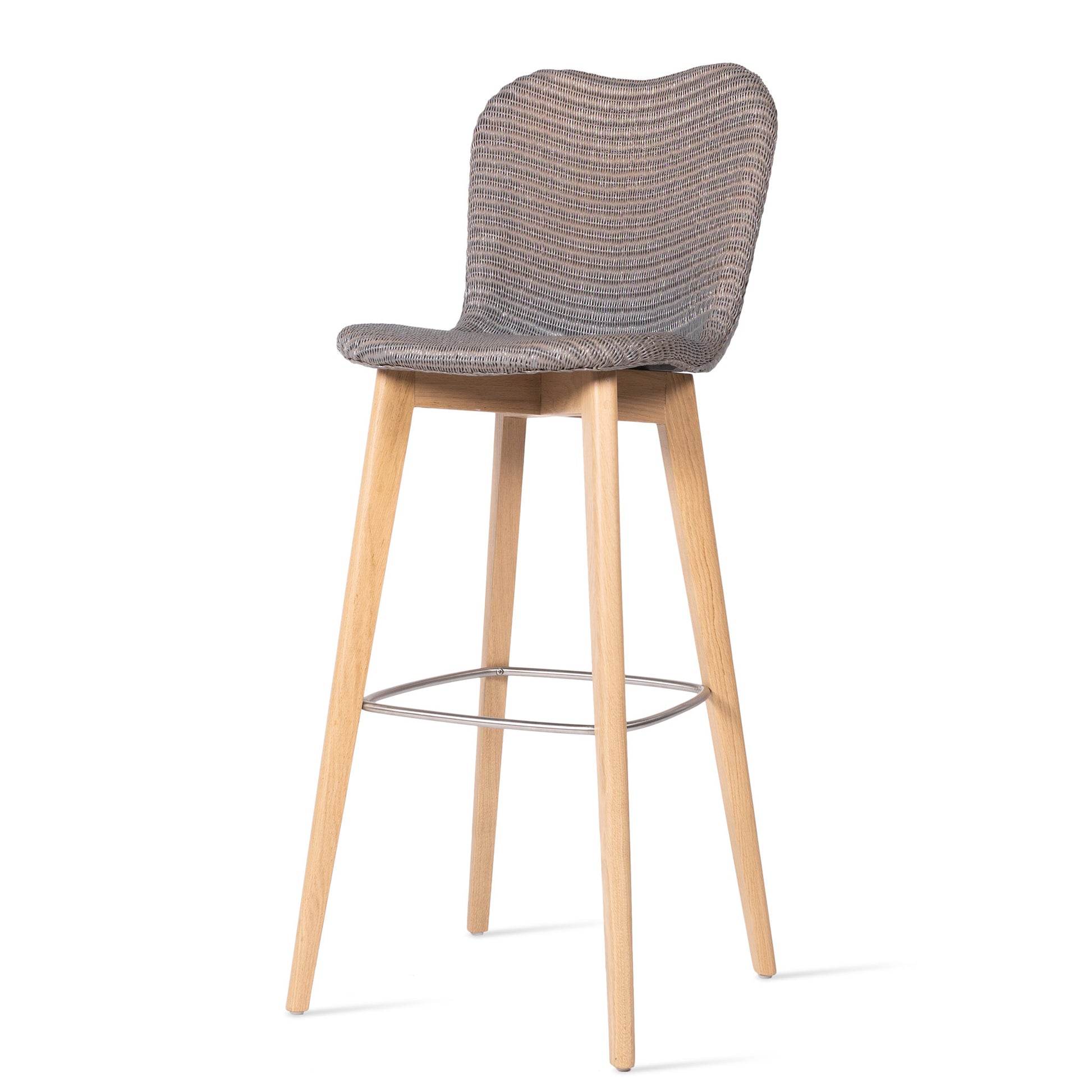 High Lloyd Loom Bar Stool With Back Lily by Vincent Sheppard