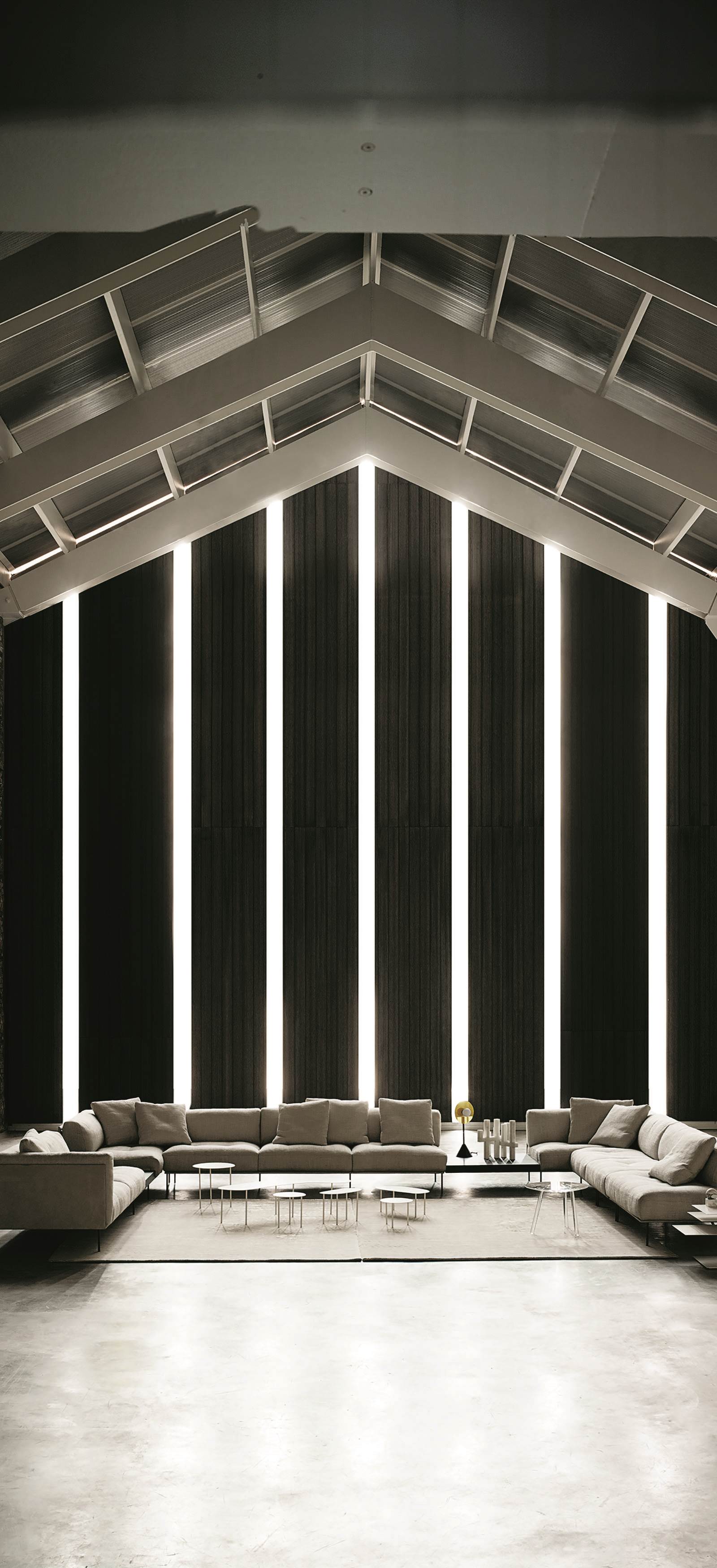 ROD SYSTEM - Sectional fabric sofa