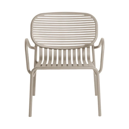 Week-End - Garden Powder Coated Aluminium Easy Chair With Armrests by Petite Friture #Dune