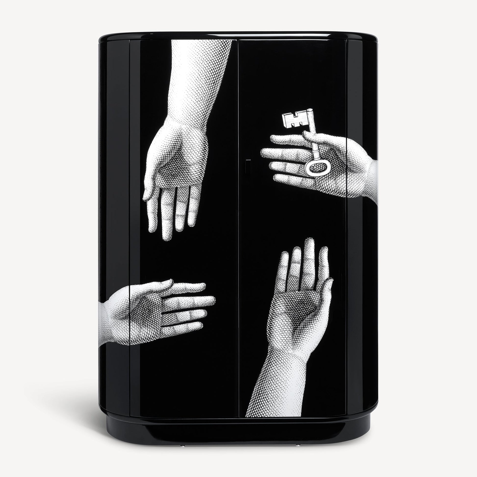 Curved Cabinet Mani con Chiave e Serratura
